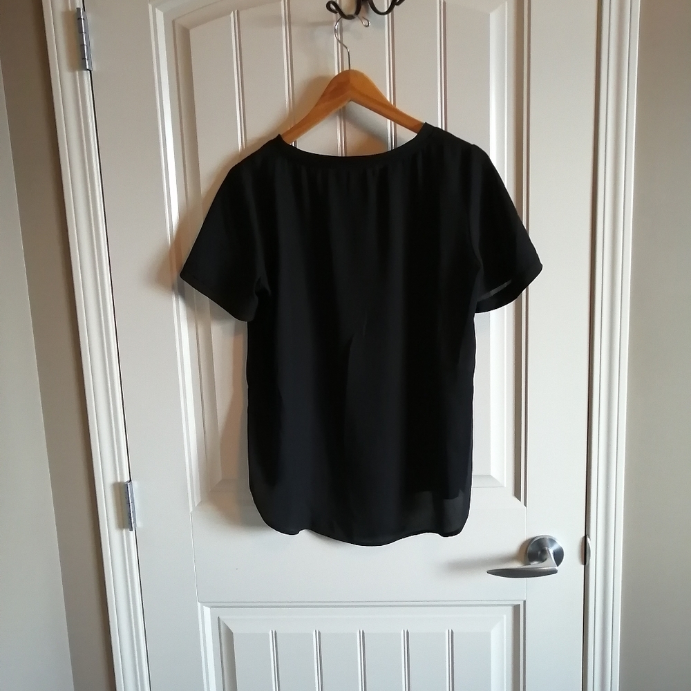 Joe Fresh Sheer Black Blouse